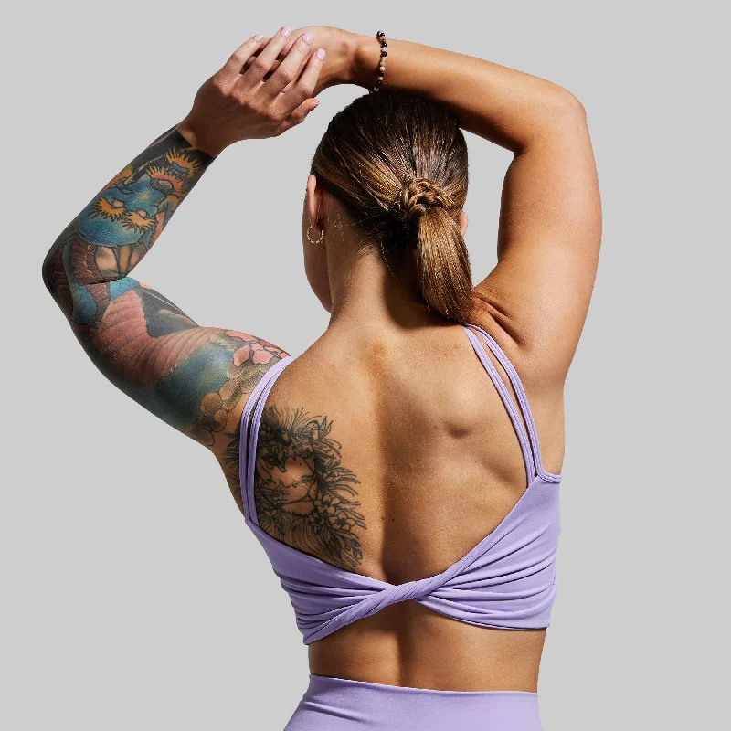 Don't Get It Twisted Sports Bra (Fairytale) High-Cut Bra Design