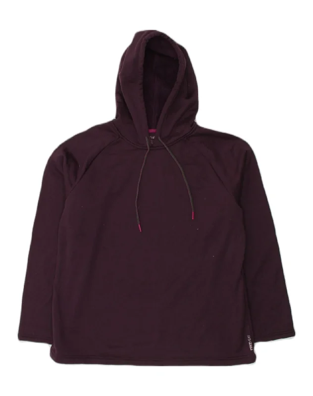 EDDIE BAUER Womens Hoodie Jumper UK 18 XL Purple Polyester Hoodie with Applique Textured Unique EDDIE BAUER Womens Hoodie Jumper UK 18 XL Purple Polyester Hoodie with Applique Textured Unique