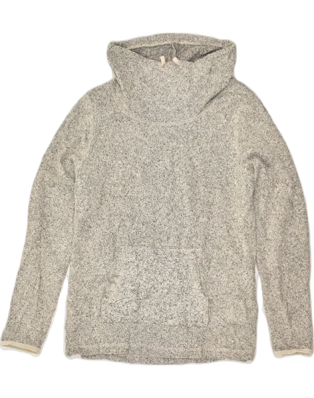 EDDIE BAUER Womens Roll Neck Sweatshirt Jumper UK 18 XL Grey Polyester Hoodie with Earth Tones Natural Calm EDDIE BAUER Womens Roll Neck Sweatshirt Jumper UK 18 XL Grey Polyester Hoodie with Earth Tones Natural Calm
