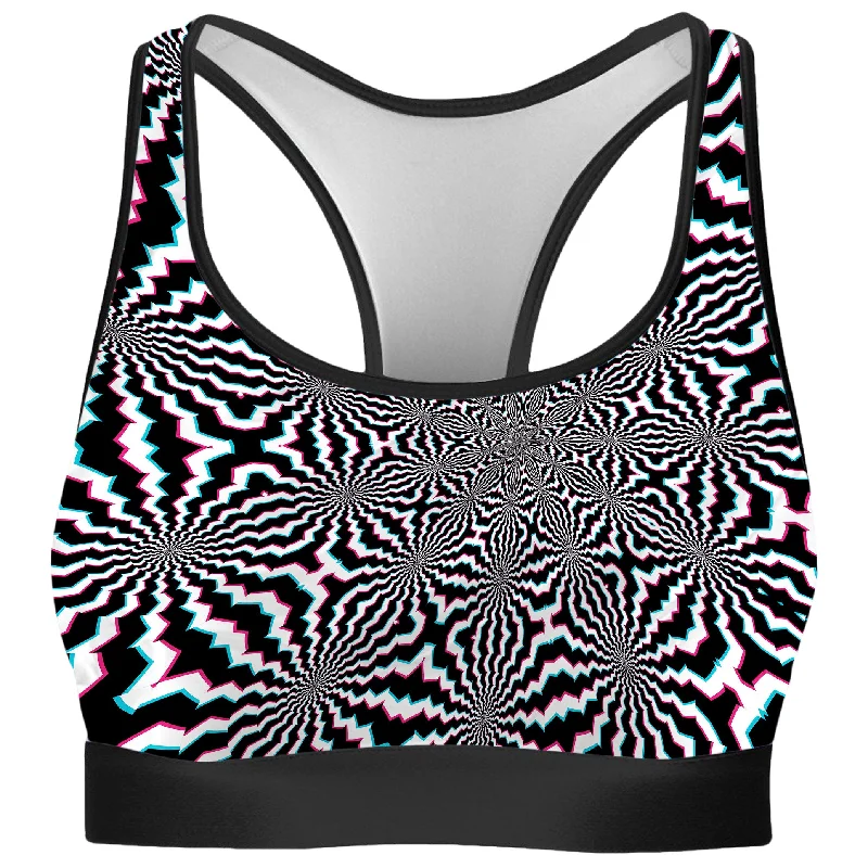 Fractal Ripples Rave Bra Strapless Support Bra