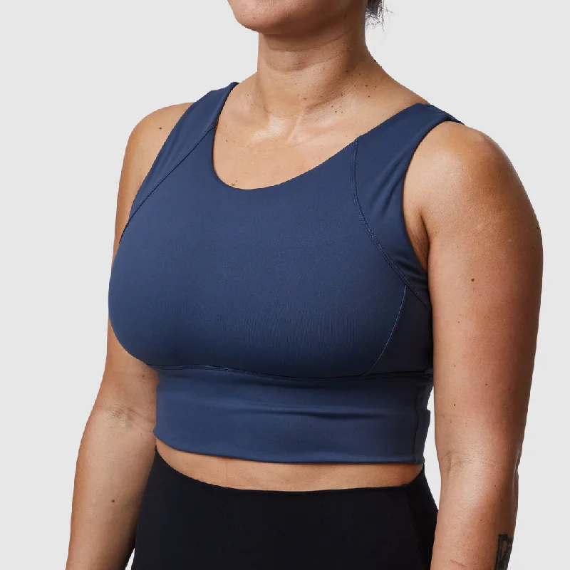 Full Strength Sports Bra (Smokey Navy) Supportive Wireless Bra