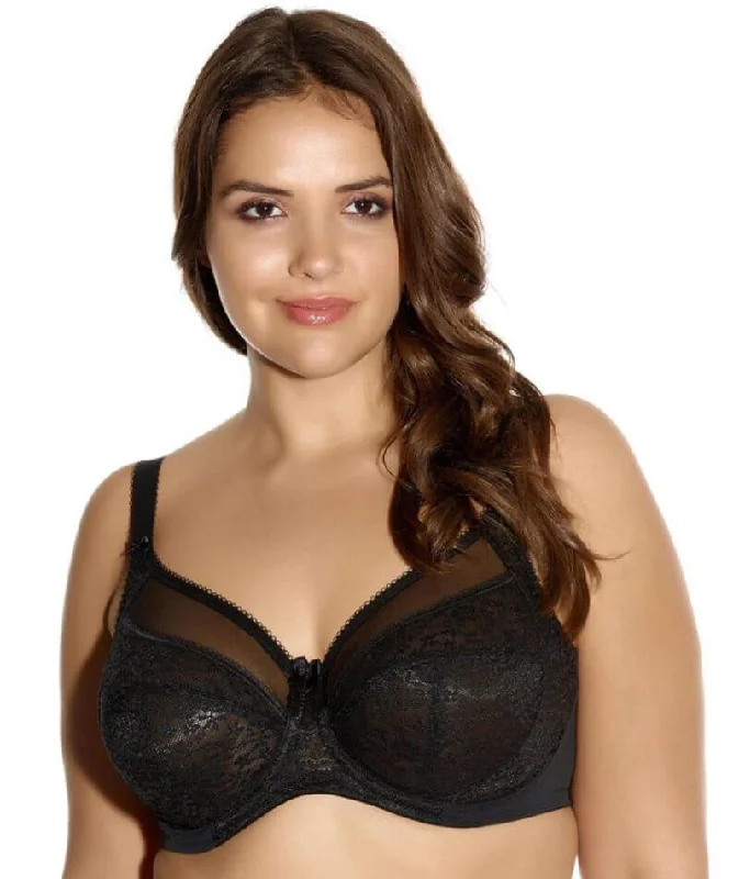 Goddess Adelaide Banded Underwired Bra - Black Smooth Push-Up Bra