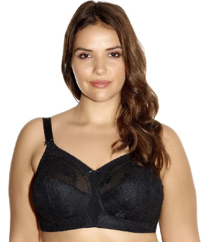 Goddess Alice Soft Cup Wire-free Bra - Black Elegant Silk Bra