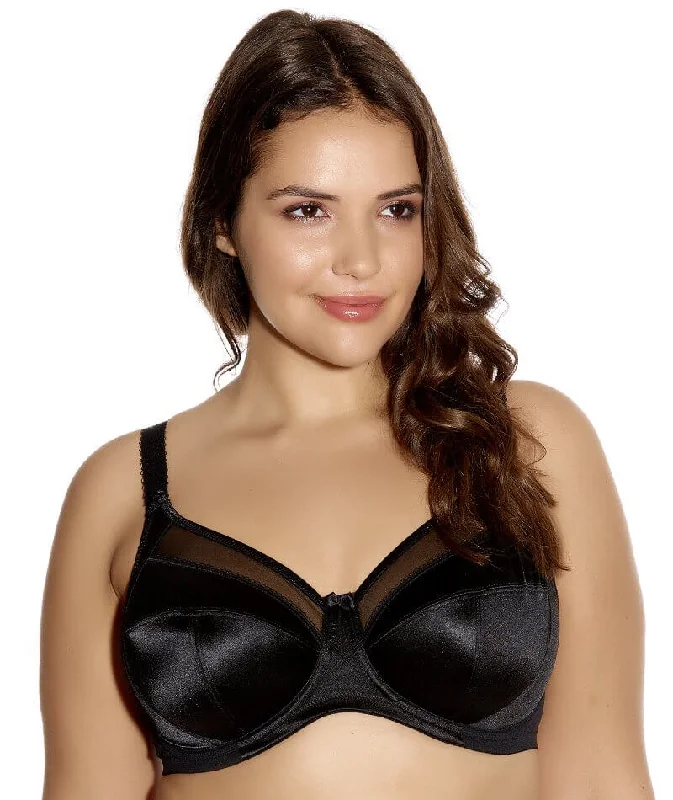 Goddess Keira Underwired Banded Bra - Black Light Seamless Bra