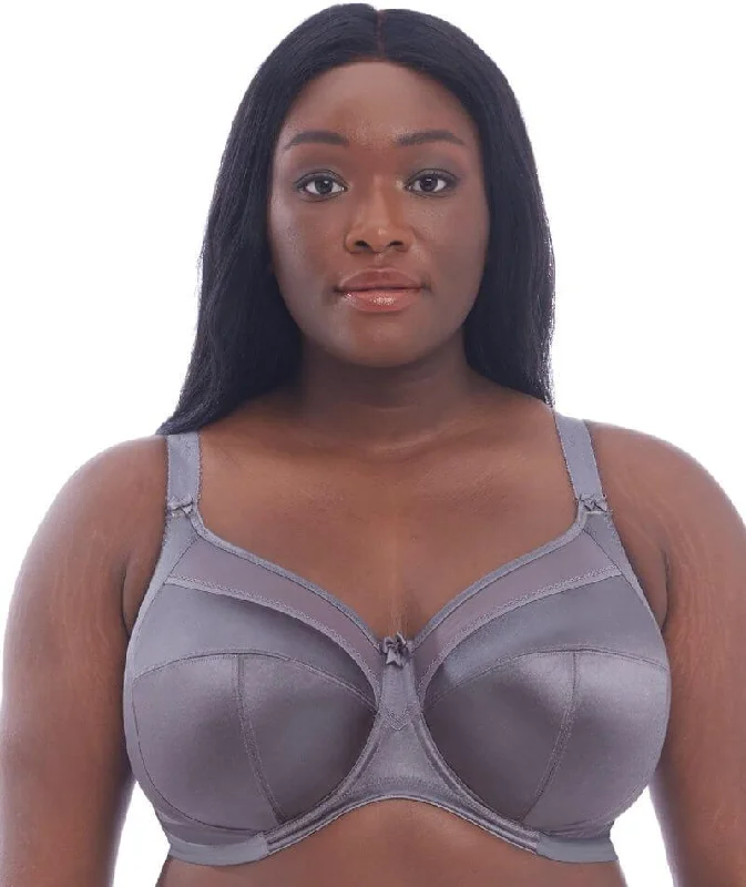 Goddess Keira Underwired Banded Bra - Blue Granite Simple Wireless Bra