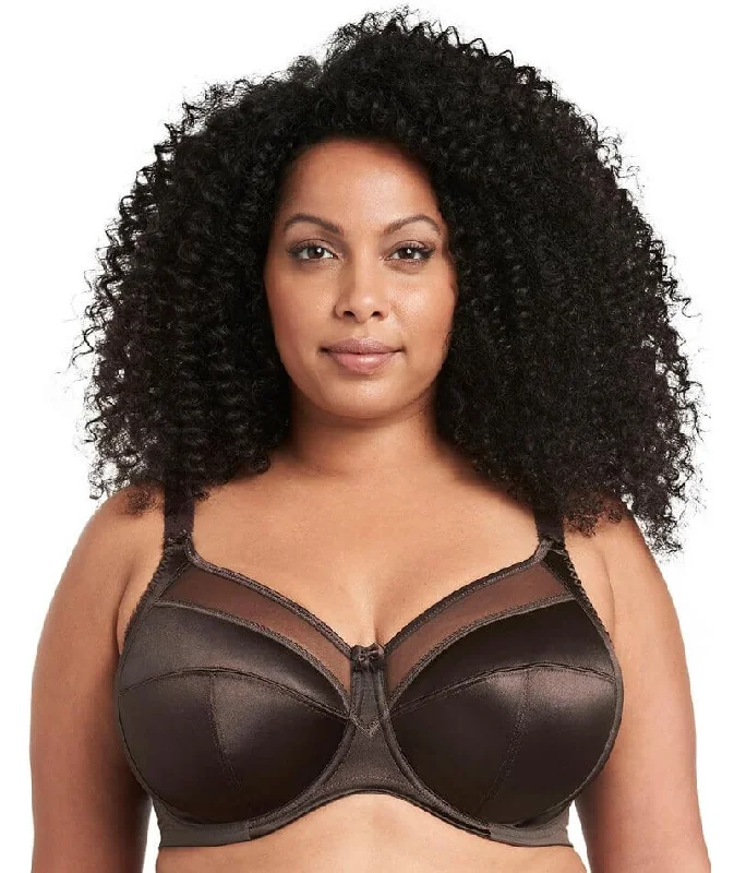 Goddess Keira Underwired Banded Bra - Chocolate Chic Lace Bralette