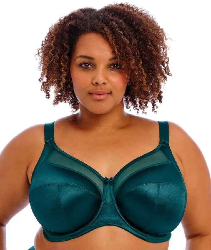 Goddess Keira Underwired Banded Bra - Deep Teal Fashionable Push-Up Bra