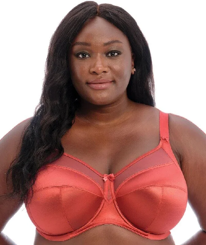 Goddess Keira Underwired Banded Bra - Mineral Red Adjustable Back Bra