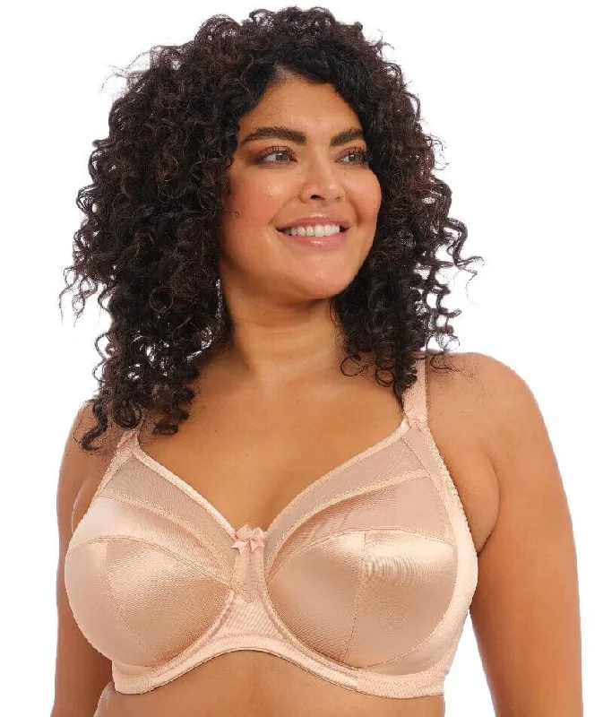 Goddess Keira Underwired Banded Bra - Nude Soft Mesh Bralette