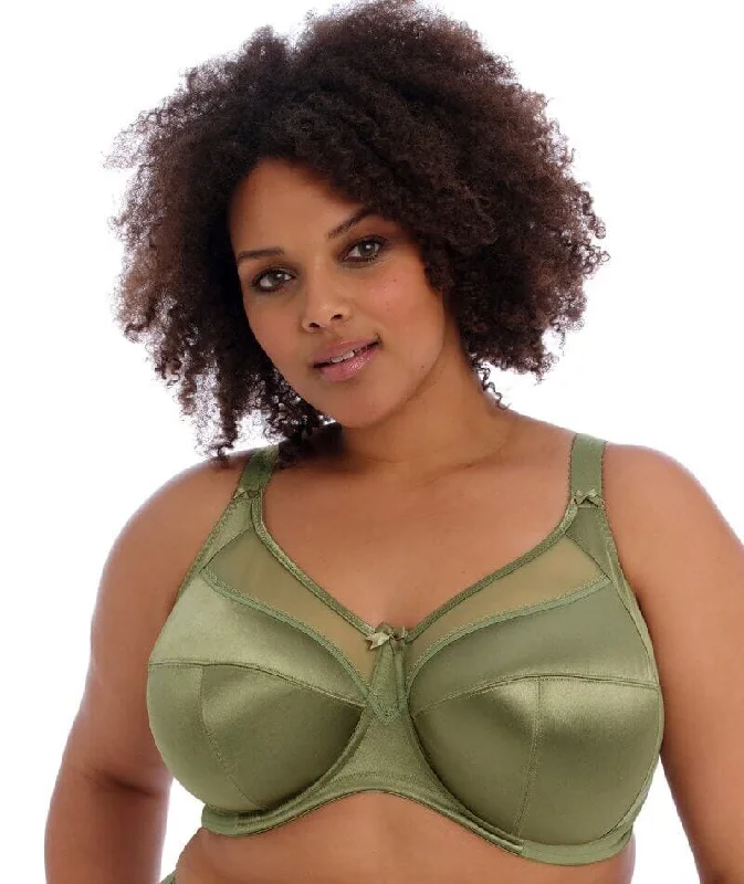 Goddess Keira Underwired Banded Bra - Olive Casual Bralette Set