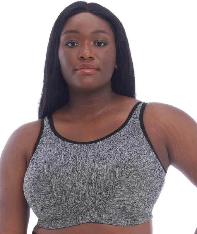 Goddess Sport Wirefree Sports Bra - Pewter Heather Soft Padded Bralette