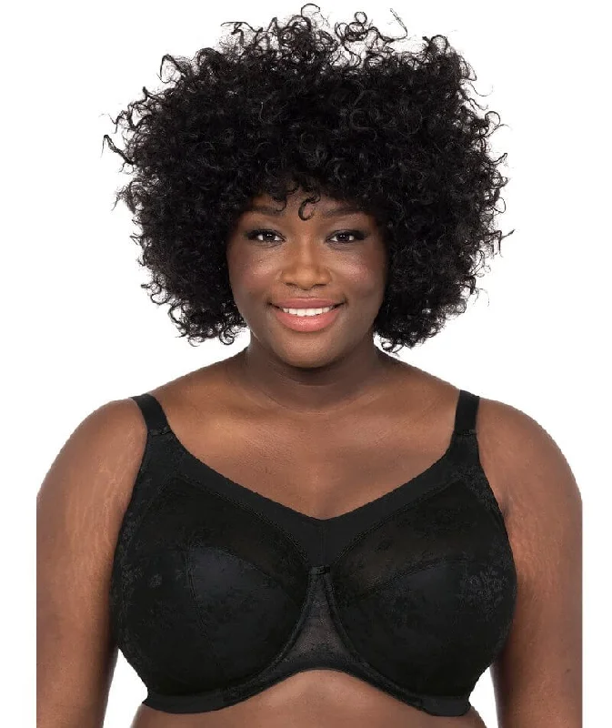 Goddess Verity Underwired Full Cup Bra - Black Chic Satin Bra