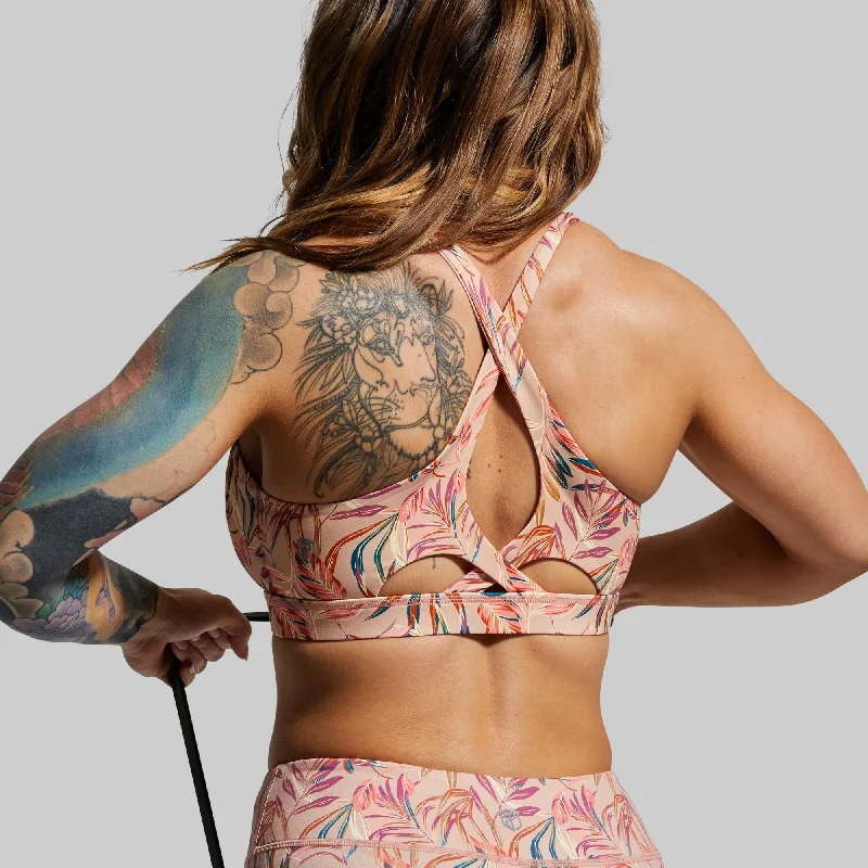Helix Sports Bra (Tiger Lily) Elegant Silk Bra