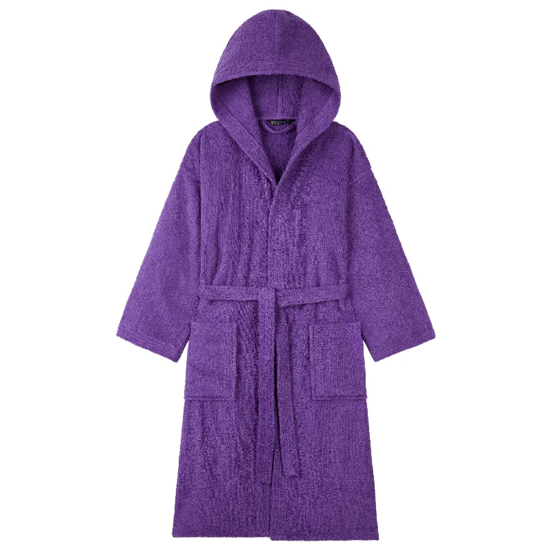 Hooded Bath Robes for Women - Absorbent Cotton Terry Towelling Bathrobe Hoodie with Hem Elastic Stretchable Comfortable Hooded Bath Robes for Women - Absorbent Cotton Terry Towelling Bathrobe Hoodie with Hem Elastic Stretchable Comfortable