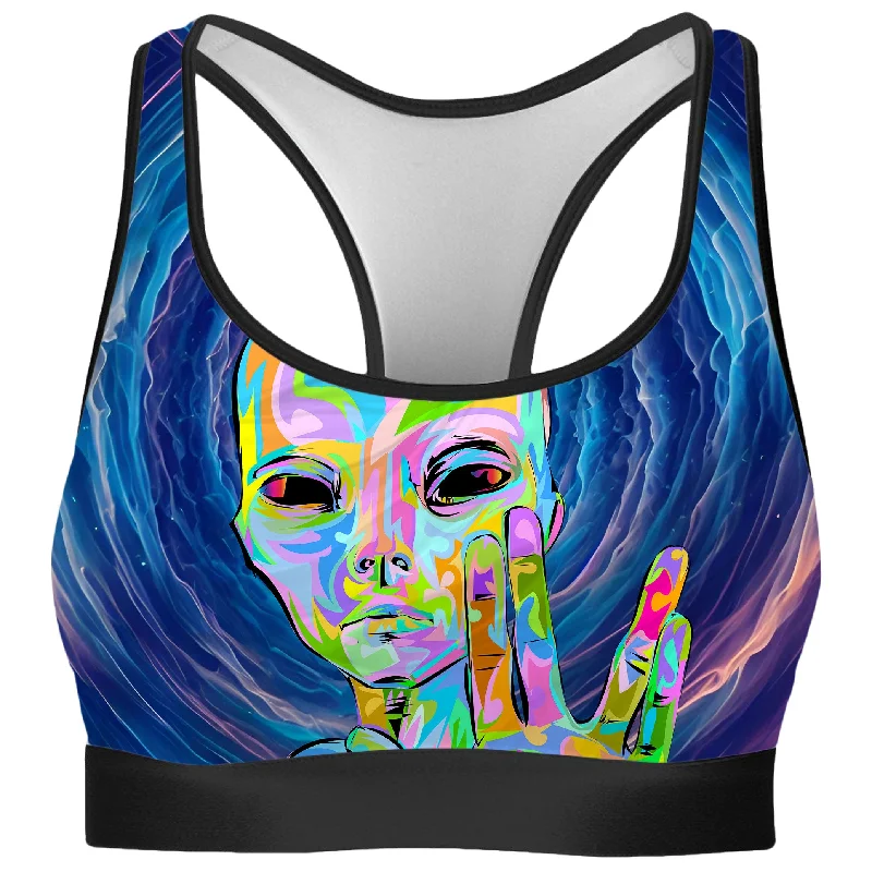 I Come in Peace Rave Bra Breathable Wireless Bra