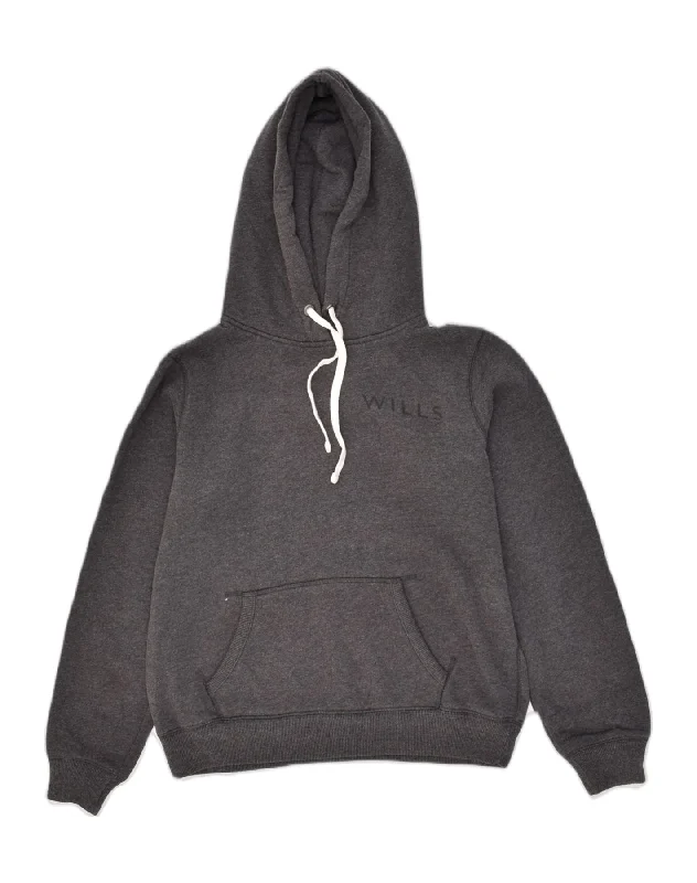 JACK WILLS Womens Graphic Hoodie Jumper UK 12 Medium Grey Cotton Hoodie with Hood Adjustable Protection JACK WILLS Womens Graphic Hoodie Jumper UK 12 Medium Grey Cotton Hoodie with Hood Adjustable Protection
