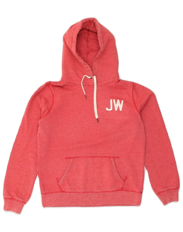 JACK WILLS Womens Graphic Hoodie Jumper UK 14 Large Red Cotton Hoodie with Hem Embroidery Detailed Premium JACK WILLS Womens Graphic Hoodie Jumper UK 14 Large Red Cotton Hoodie with Hem Embroidery Detailed Premium
