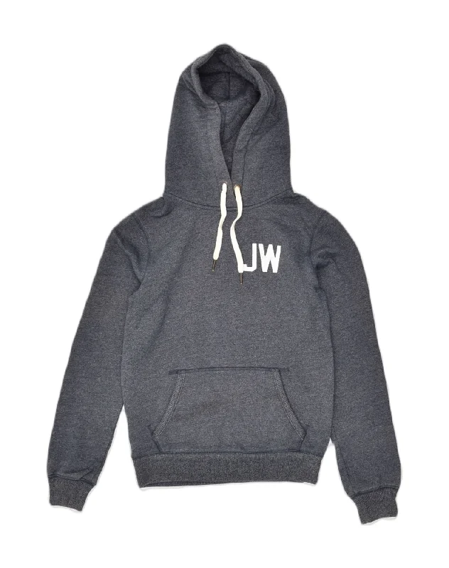 JACK WILLS Womens Graphic Hoodie Jumper UK 8 Small Navy Blue Cotton Hoodie with Pastel Soft Subtle JACK WILLS Womens Graphic Hoodie Jumper UK 8 Small Navy Blue Cotton Hoodie with Pastel Soft Subtle