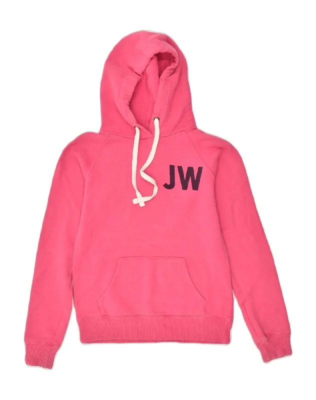 JACK WILLS Womens Graphic Hoodie Jumper UK 8 Small Pink Cotton Hoodie with Magnetic Closure Innovative Modern JACK WILLS Womens Graphic Hoodie Jumper UK 8 Small Pink Cotton Hoodie with Magnetic Closure Innovative Modern