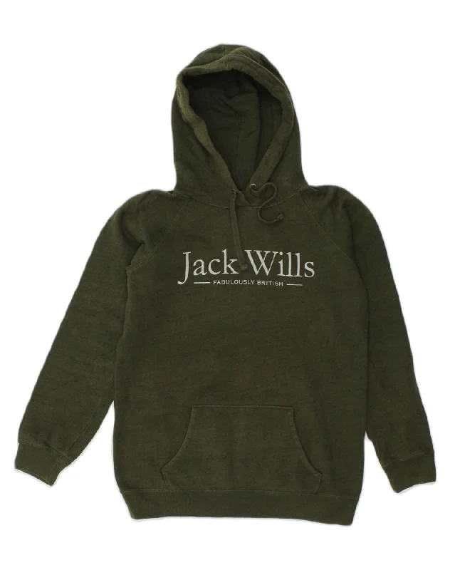JACK WILLS Womens Loose Fit Graphic Hoodie Jumper UK 10 Small Khaki Cotton Hoodie with Raw Hem Edgy Unfinished JACK WILLS Womens Loose Fit Graphic Hoodie Jumper UK 10 Small Khaki Cotton Hoodie with Raw Hem Edgy Unfinished