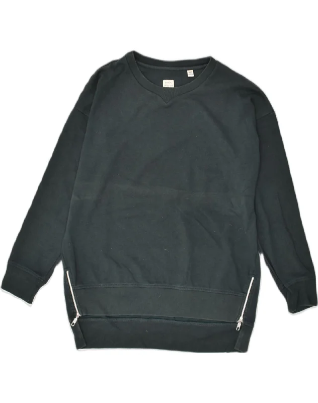 JACK WILLS Womens Sweatshirt Jumper UK 10 Small Green Cotton Hoodie with Typography Text Message JACK WILLS Womens Sweatshirt Jumper UK 10 Small Green Cotton Hoodie with Typography Text Message
