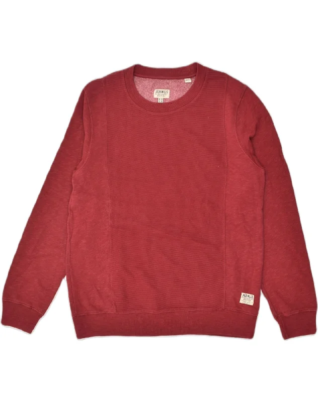 JACK WILLS Womens Sweatshirt Jumper UK 14 Large Red Cotton Hoodie with Cuffed Sleeves Snug Secure JACK WILLS Womens Sweatshirt Jumper UK 14 Large Red Cotton Hoodie with Cuffed Sleeves Snug Secure
