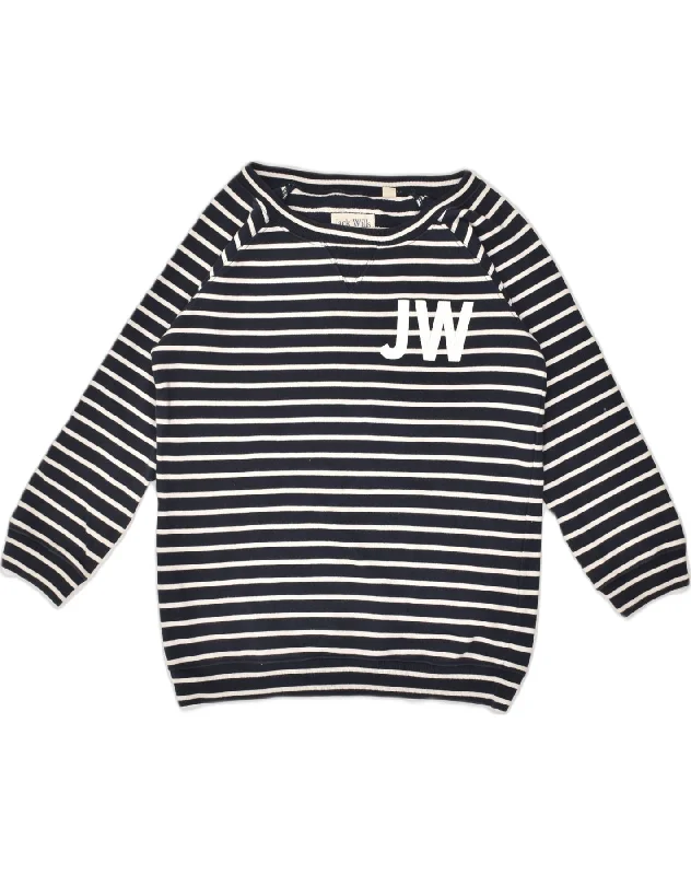 JACK WILLS Womens Sweatshirt Jumper UK 14 Medium Black Striped Cotton Hoodie with Batwing Sleeves Loose Dramatic JACK WILLS Womens Sweatshirt Jumper UK 14 Medium Black Striped Cotton Hoodie with Batwing Sleeves Loose Dramatic
