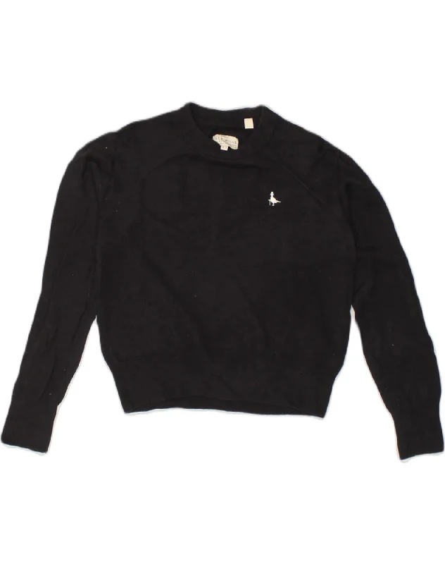 JACK WILLS Womens Sweatshirt Jumper UK 8 Small Black Cotton Hoodie with Front Slit Layering Stylish JACK WILLS Womens Sweatshirt Jumper UK 8 Small Black Cotton Hoodie with Front Slit Layering Stylish