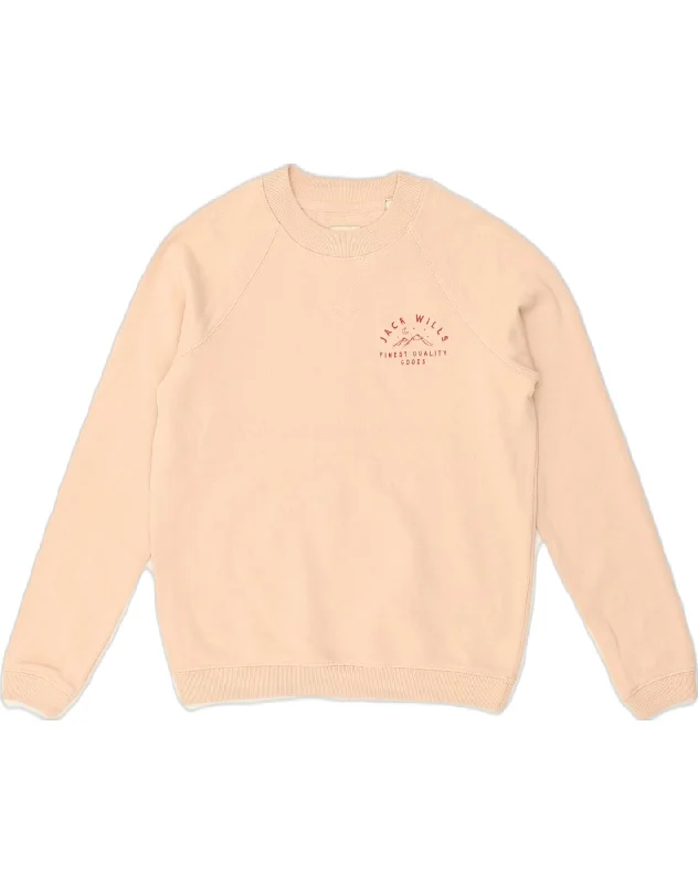 JACK WILLS Womens Sweatshirt Jumper UK 8 Small Pink Cotton Hoodie Crop Top Short Trendy JACK WILLS Womens Sweatshirt Jumper UK 8 Small Pink Cotton Hoodie Crop Top Short Trendy