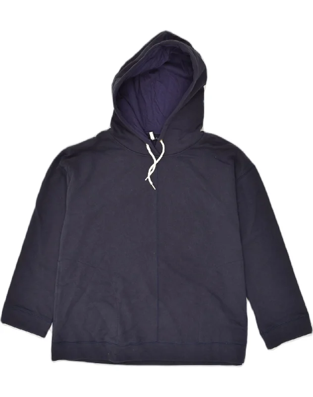 JOULES Womens Loose Fit Hoodie Jumper UK 12 Medium Navy Blue Hoodie with Tie-Dye Psychedelic Retro JOULES Womens Loose Fit Hoodie Jumper UK 12 Medium Navy Blue Hoodie with Tie-Dye Psychedelic Retro