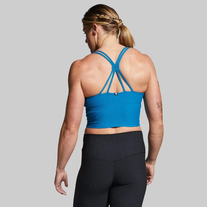 Limitless Sports Bra (Seaport) Chic Satin Bra
