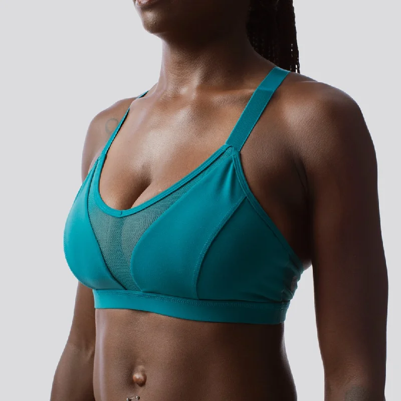 Luna Sports Bra (AScudds-Emerald) Soft Lace Bralette