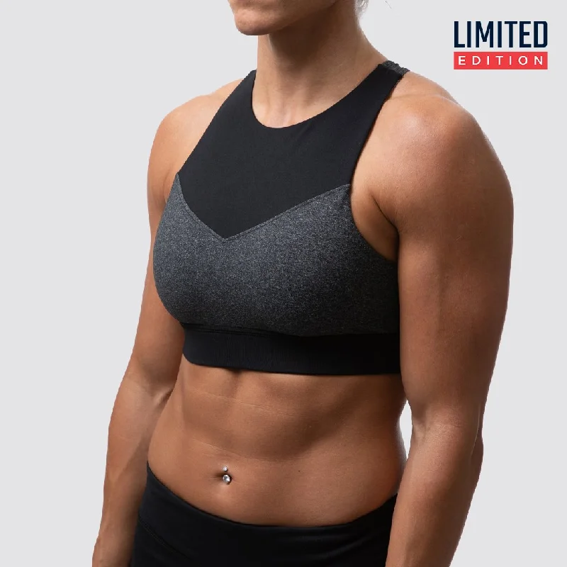 Movement Sports Bra (Heather Grey/Black) Soft Cotton Bra