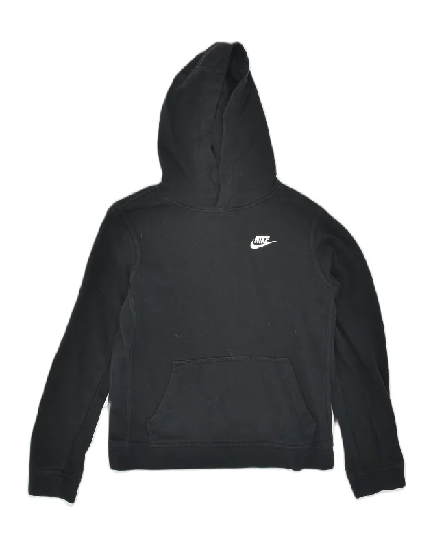 NIKE Womens Hoodie Jumper UK 18 XL Black Cotton Hoodie with Pocket Utility Practical NIKE Womens Hoodie Jumper UK 18 XL Black Cotton Hoodie with Pocket Utility Practical