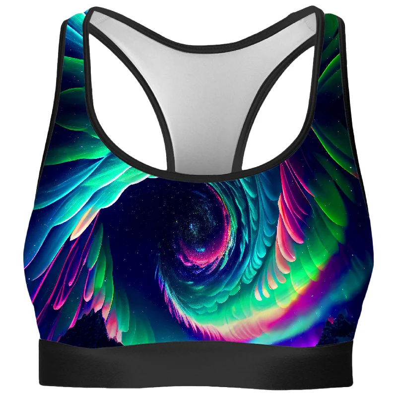 Northern Lights II Rave Bra Trendy Sports Bra