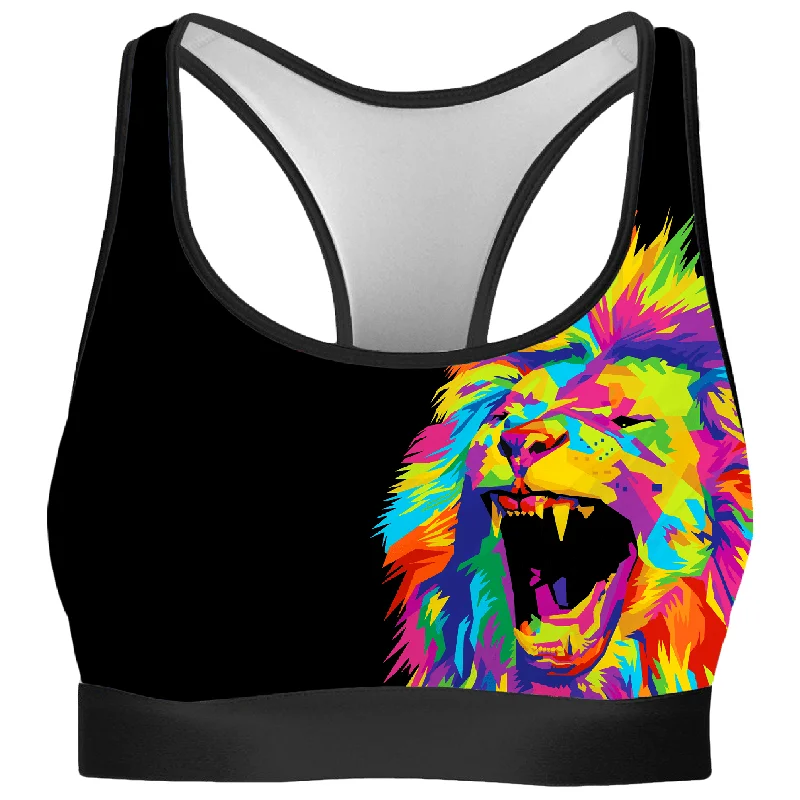 Psychedelic Lion Rave Bra Sexy Lace Bralette
