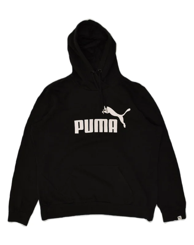 PUMA Womens Graphic Hoodie Jumper UK 16 Large Black Polyester Hoodie with Earth Tones Natural Calm PUMA Womens Graphic Hoodie Jumper UK 16 Large Black Polyester Hoodie with Earth Tones Natural Calm