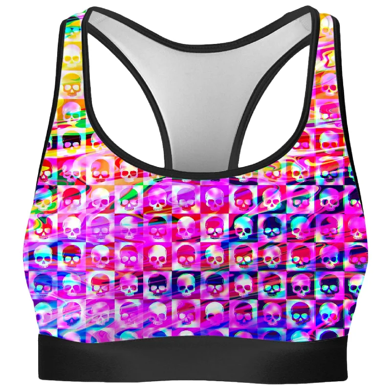 Skull Fam Purple Rave Bra Push-Up Wireless Bra