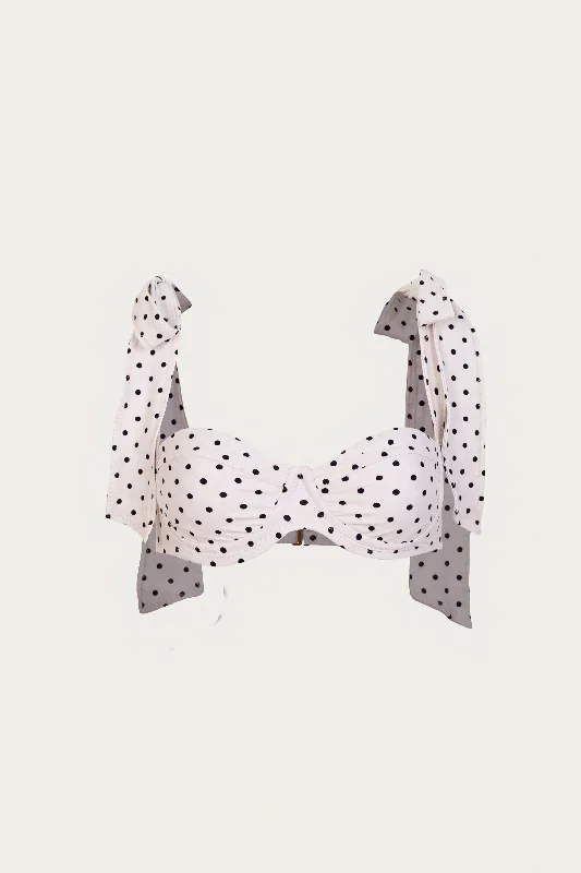 The Lady Bra (Cream Black Polka Dot) Chic Lace Bralette