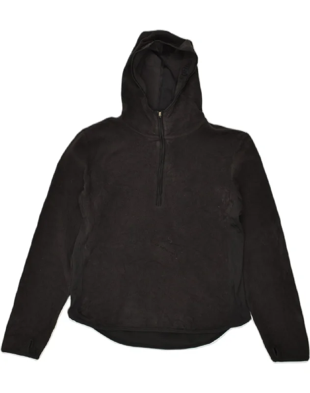 TOMMY HILFIGER Womens Hooded Fleece Jumper UK 16 Large Black Cotton Hoodie with Zipper Versatile Modern TOMMY HILFIGER Womens Hooded Fleece Jumper UK 16 Large Black Cotton Hoodie with Zipper Versatile Modern