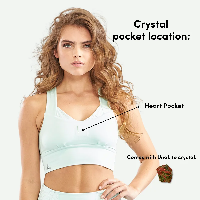 TRUST Bra with Unakite Crystal Supportive Wireless Bra