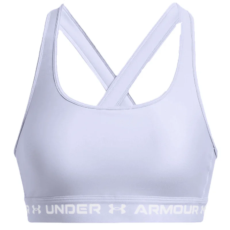 Under Armour Armour Mid Crossback Sports Bra - Womens - Celeste/White Soft Cotton Bra