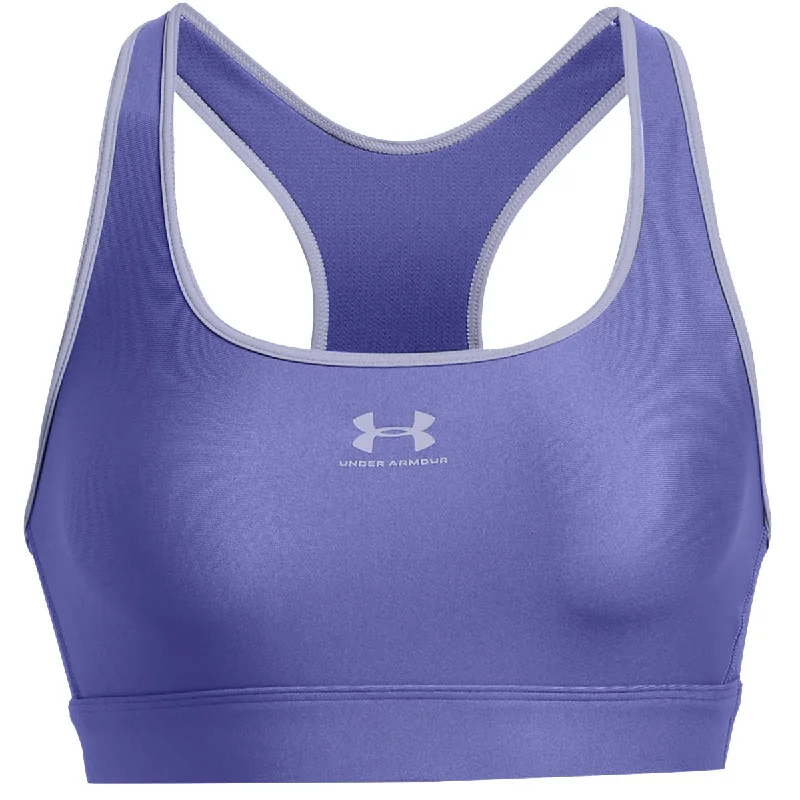 Under Armour Heatgear Armour Mid Padless Sports Bra - Womens - Starlight/Celeste High Support Sports Bra