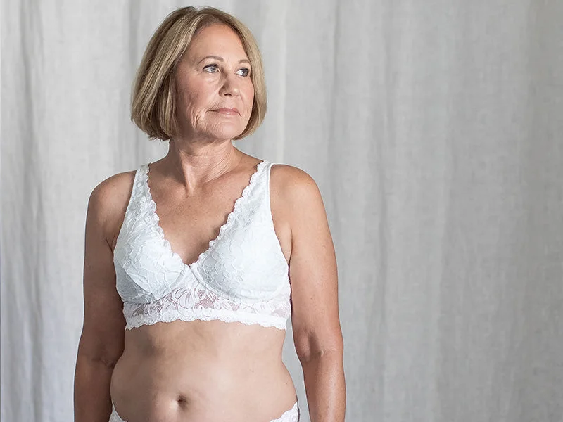 Vela Wireless Bra S, White / Mist Light Seamless Bra