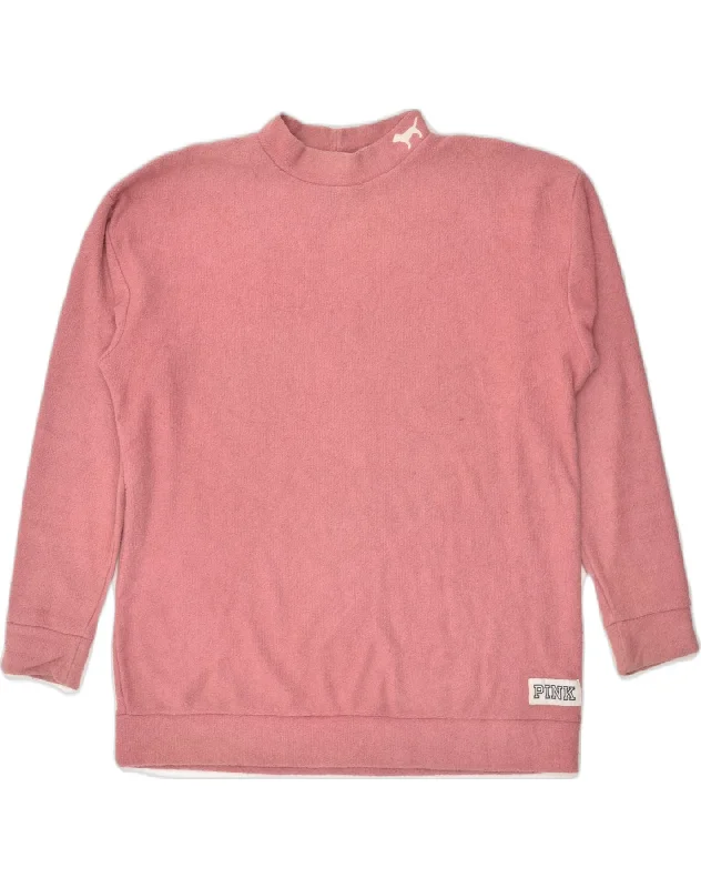 VICTORIAS SECRET Womens Oversized Sweatshirt Jumper UK 10 Small Pink Hoodie with Oversized Fit Loose Comfortable VICTORIAS SECRET Womens Oversized Sweatshirt Jumper UK 10 Small Pink Hoodie with Oversized Fit Loose Comfortable