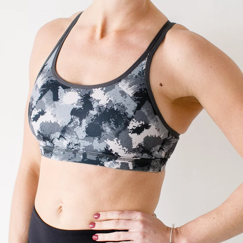 Warrior Sports Bra (Concrete Jungle) Soft Mesh Bralette