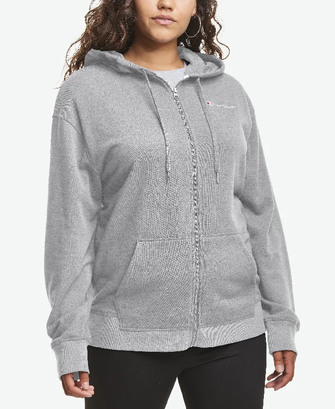 Champion Plus Size Campus French Terry Hoodie Hoodie with Hem Applique Textured Unique