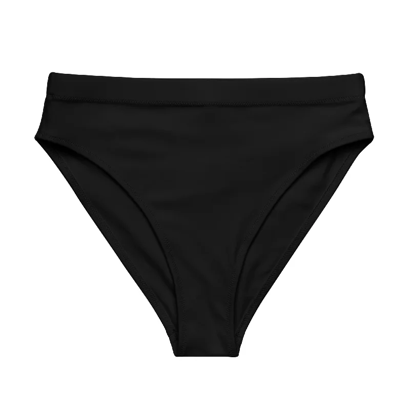 Black High Waisted Bikini Swimsuit Bottom Sexy Swimwear Set