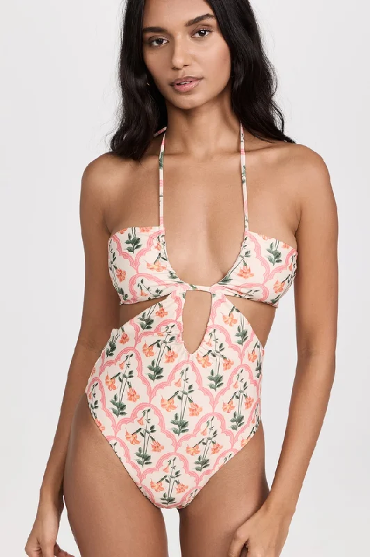 Mejorana Sabanero Nocturo' One Piece Swimsuit Playful Pattern Swimsuit