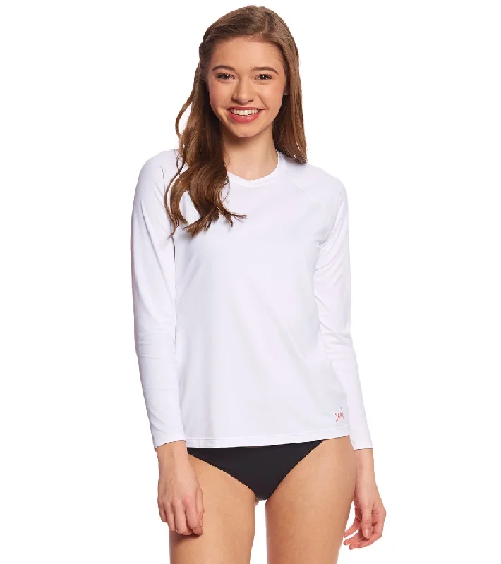 Xcel Women's VentX Long Sleeve Swim Shirt White Stylish Swimsuit Set